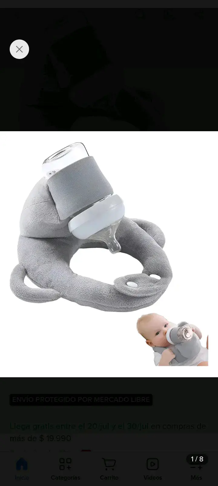 Soporte de Peluche para Mamadera de Bebé - 1