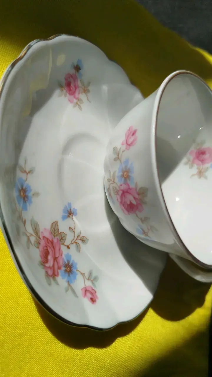 Taza de café de Porcelana Verbano con Flores - 5