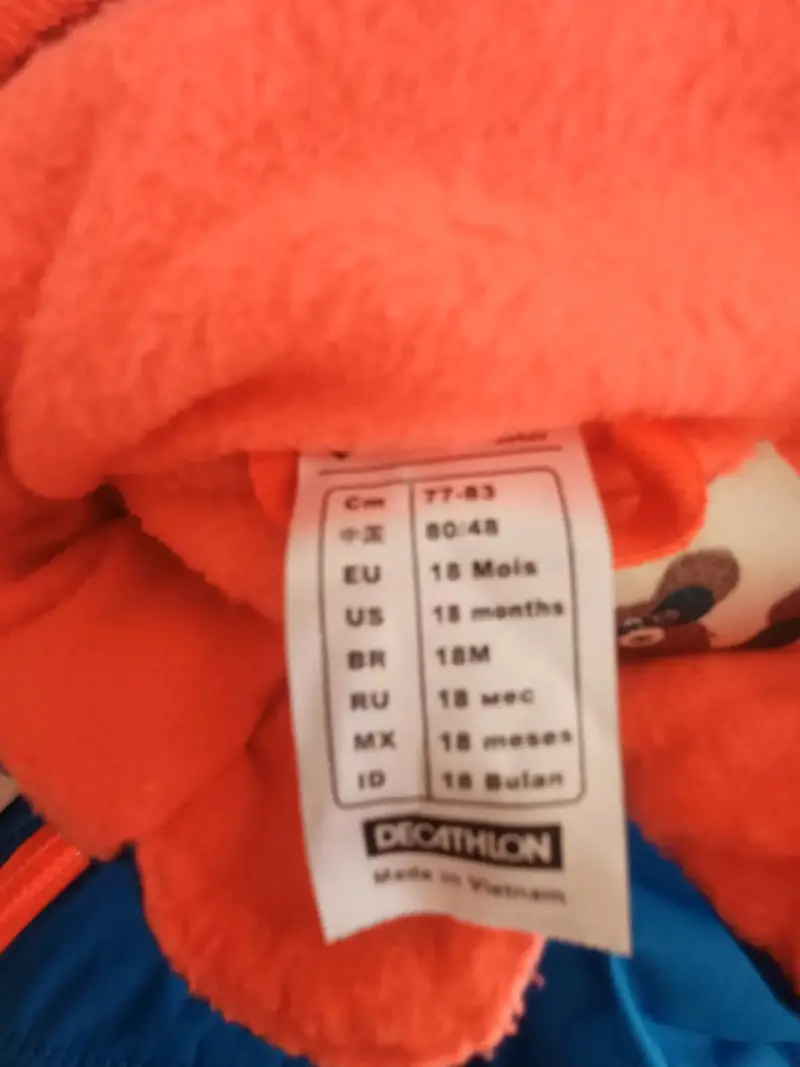Enterito de invierno azul para bebé Decathlon - 2
