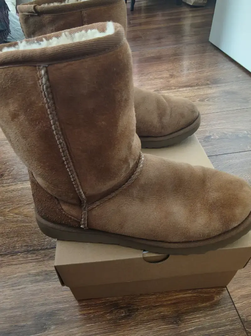 Botas de invierno UGG marrón con forro de lana - 2