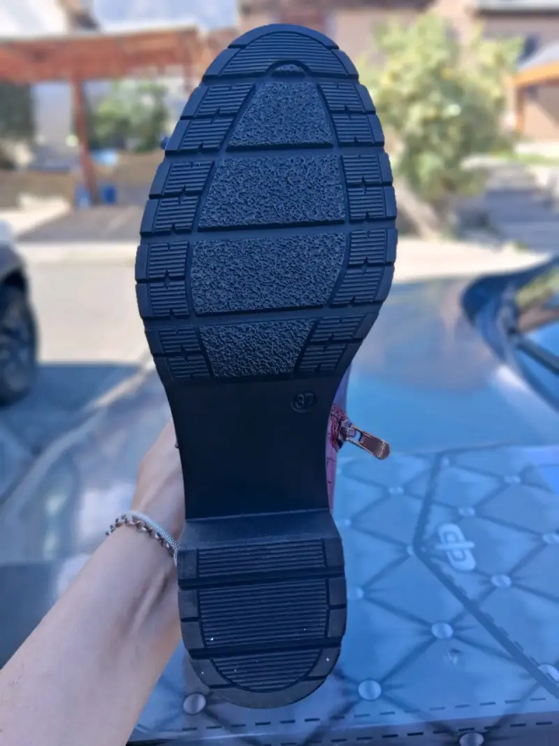 Botines de charol rojo oscuro talla 37 - 2