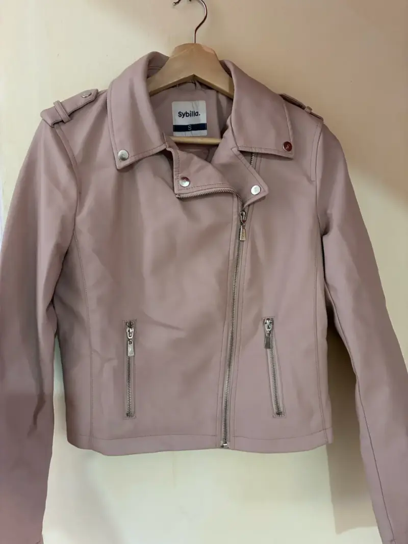 Chaqueta rosa eco cuero Sybilla para mujer - 1