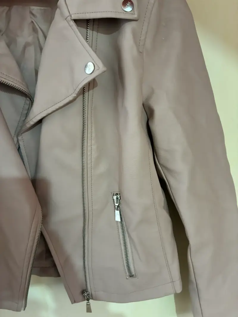Chaqueta rosa eco cuero Sybilla para mujer - 3