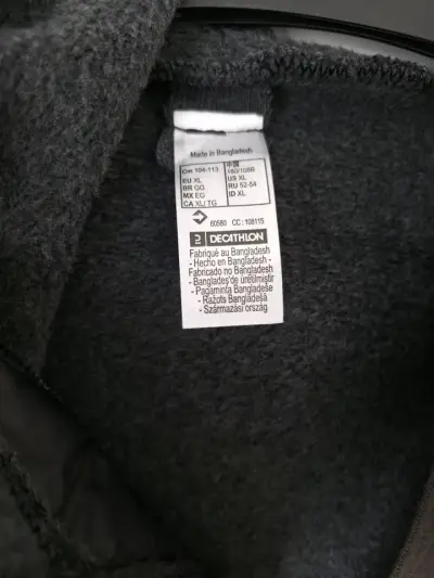 Chaqueta con capucha gris Decathlon para hombre - miniatura 2