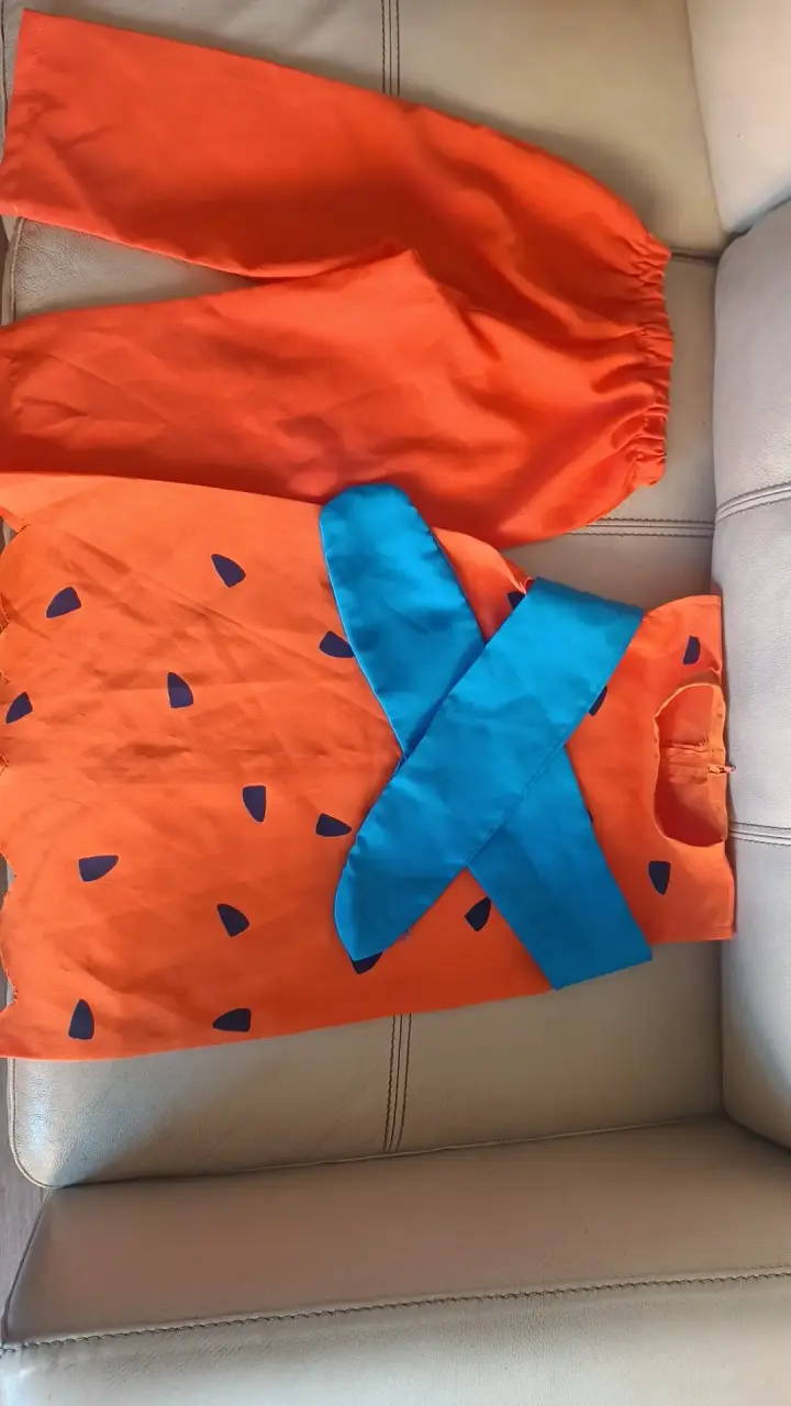Disfraz infantil de Pedro Picapiedra naranja - 1