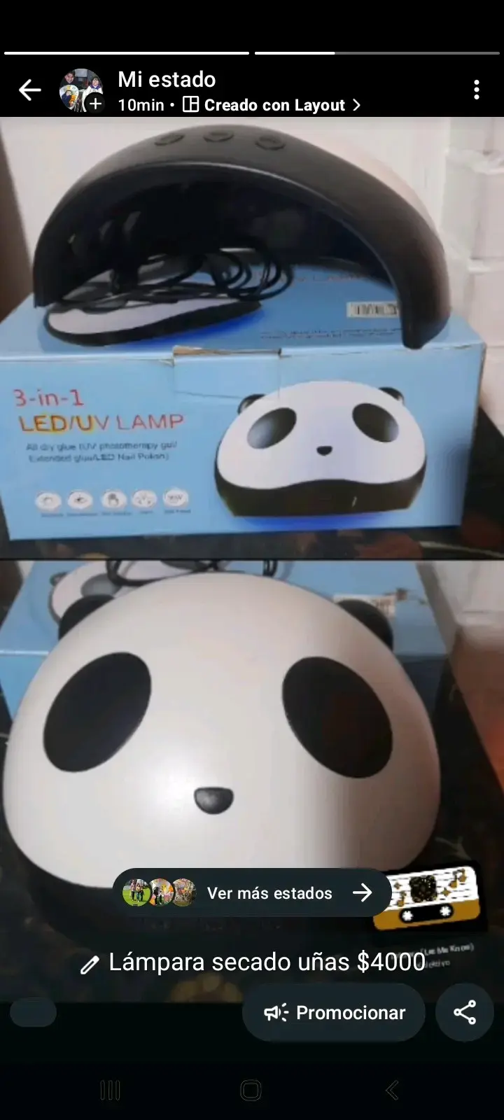 Lámpara LED/UV para secado de uñas 3 en 1