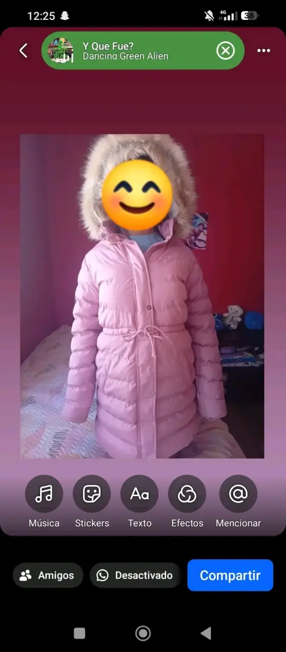 Abrigo de invierno rosado con capucha de piel sintética