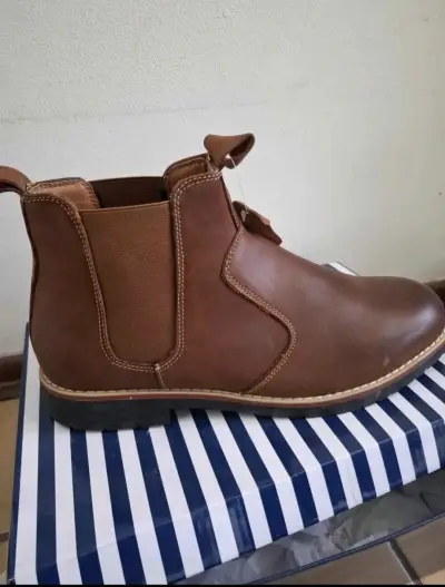 Botines de cuero Chelsea marrón para hombre - miniatura 2