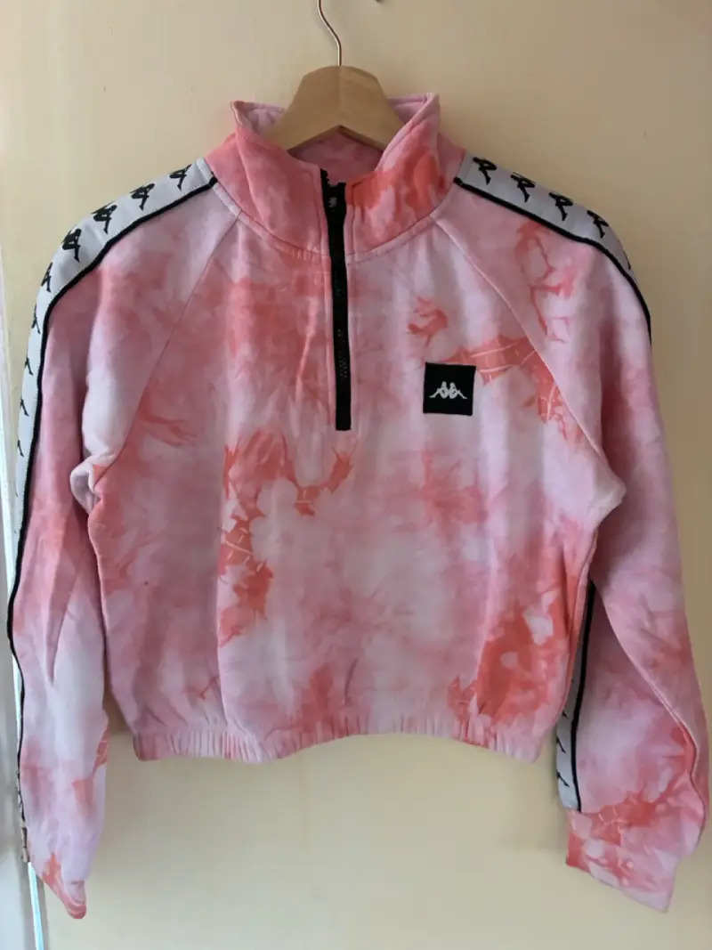 Polerón tie-dye rosa con logo Kappa - 1