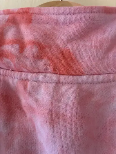 Polerón tie-dye rosa con logo Kappa - miniatura 4