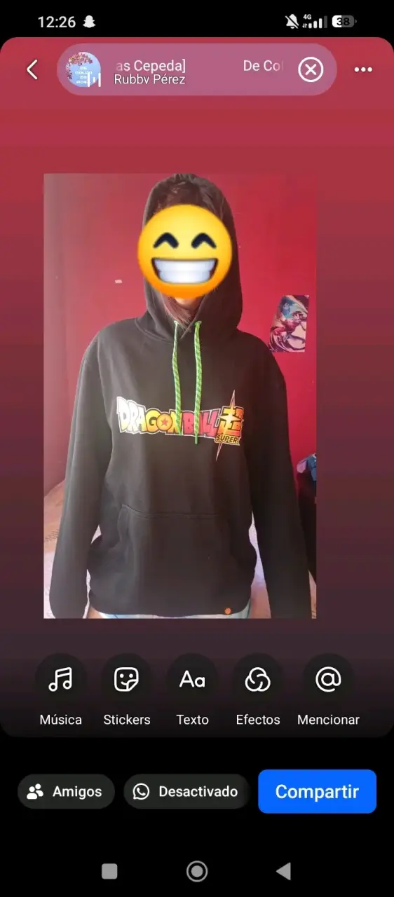 Polerón con capucha Dragon Ball Super negro