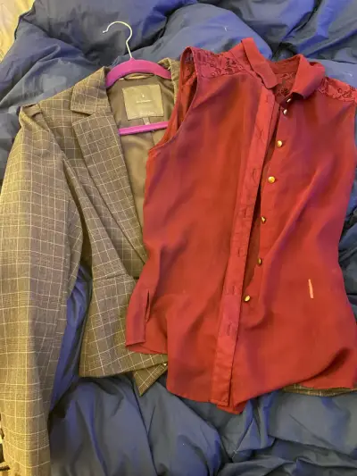 Blazer a cuadros y blusa sin mangas Basement - miniatura 1