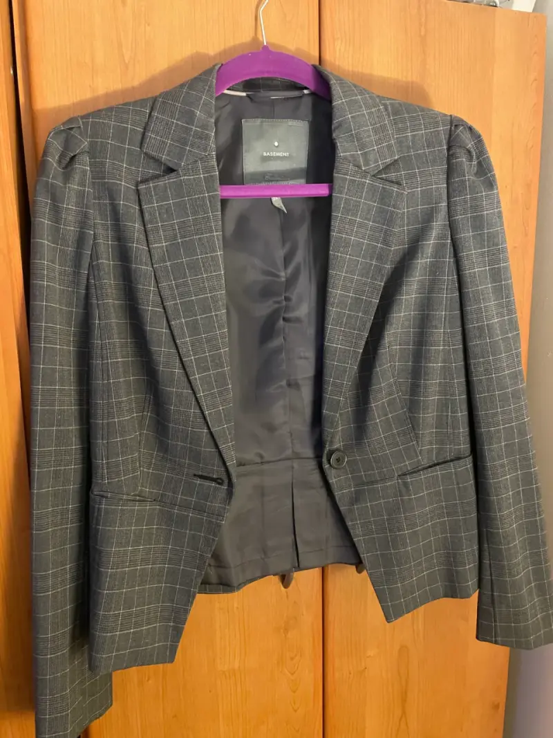 Blazer a cuadros y blusa sin mangas Basement - 2