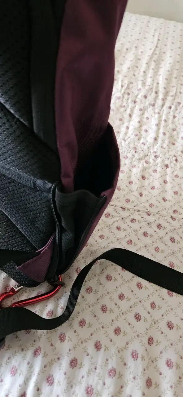 Mochila morada con múltiples compartimentos - 4