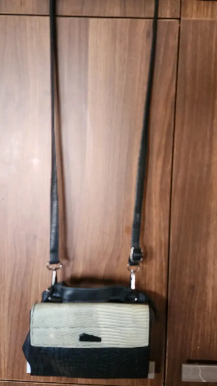 Cartera de cuero sintético en dos tonos - 3