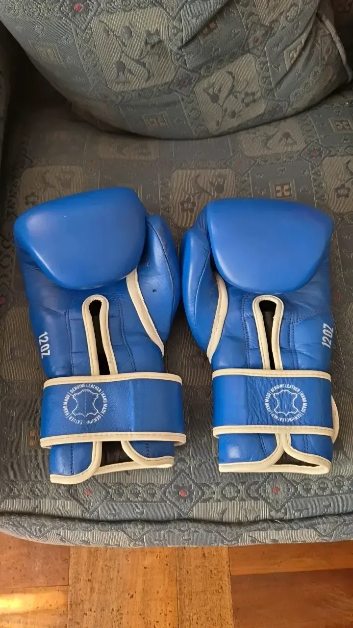 Guantes de Boxeo Gradivus de Cuero Azul 12oz - 2