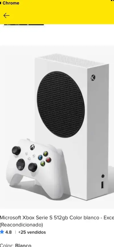 Consola Xbox Series S 512GB Blanca Reacondicionada - miniatura 1