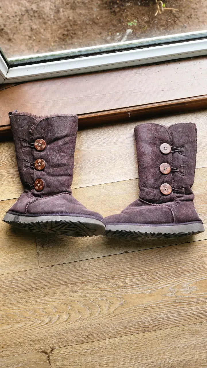 Botas de gamuza marrón con botones Bammers - 2