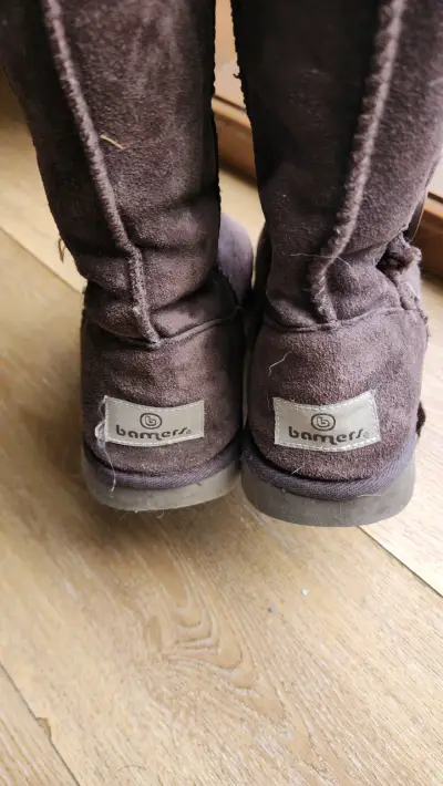 Botas de gamuza marrón con botones Bammers - miniatura 3