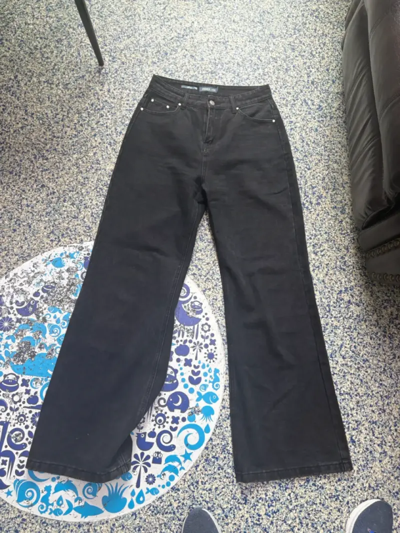 Jeans negros wide leg mujer Index - 1