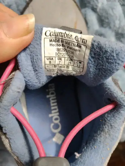 Zapatillas de senderismo Columbia grises para niña - miniatura 3