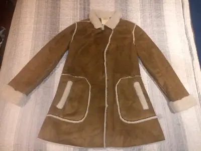 Abrigo de piel sintética para niña talla 12 - miniatura 1