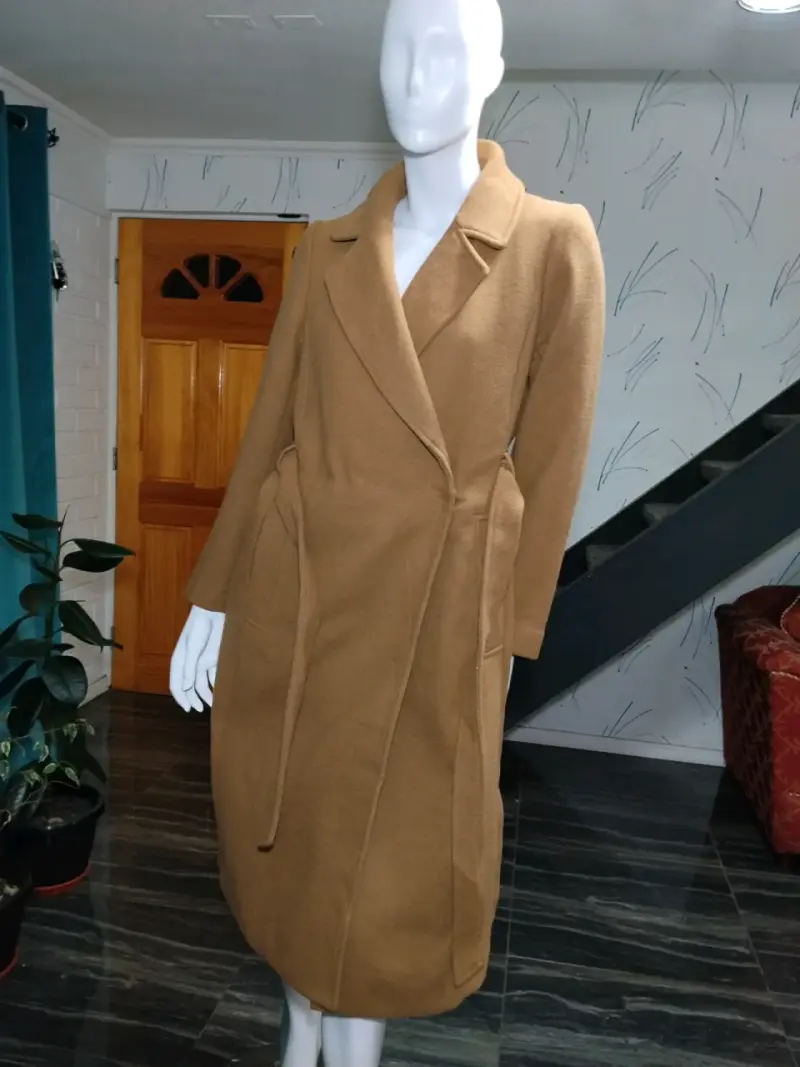 Hermoso Abrigo Largo Camel H&M -Talla S/M - 5