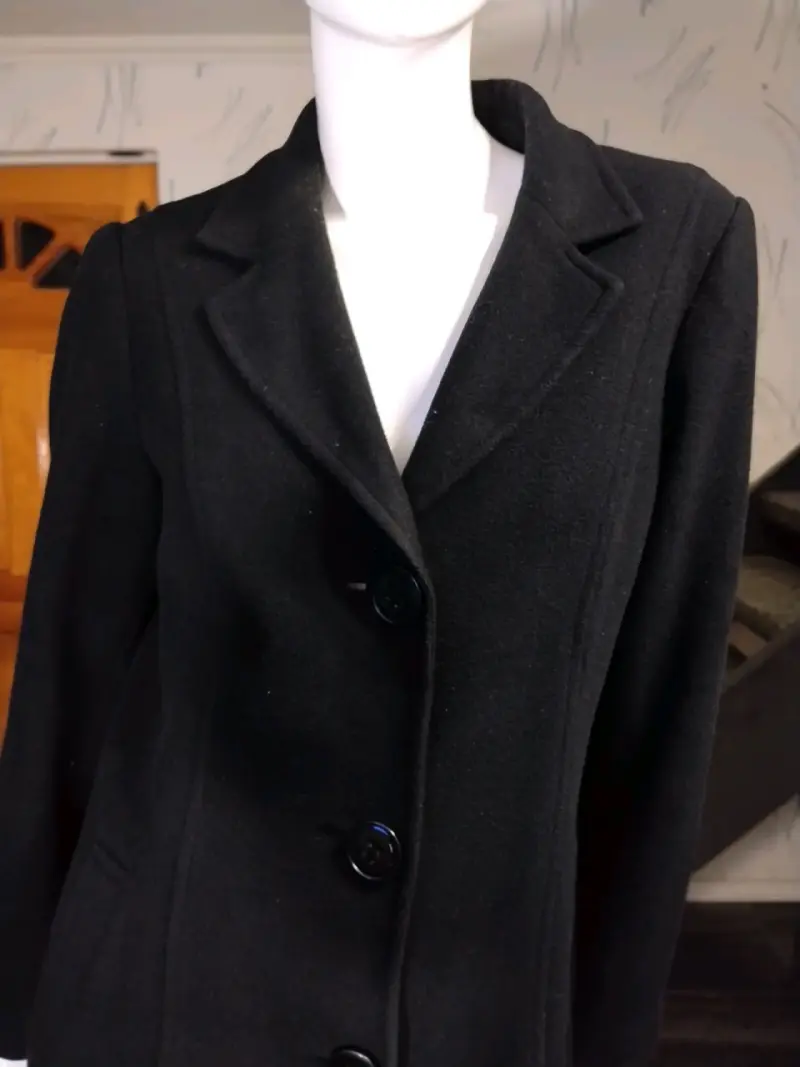 Abrigo 3/4 Negro Giada –talla 38 - 3
