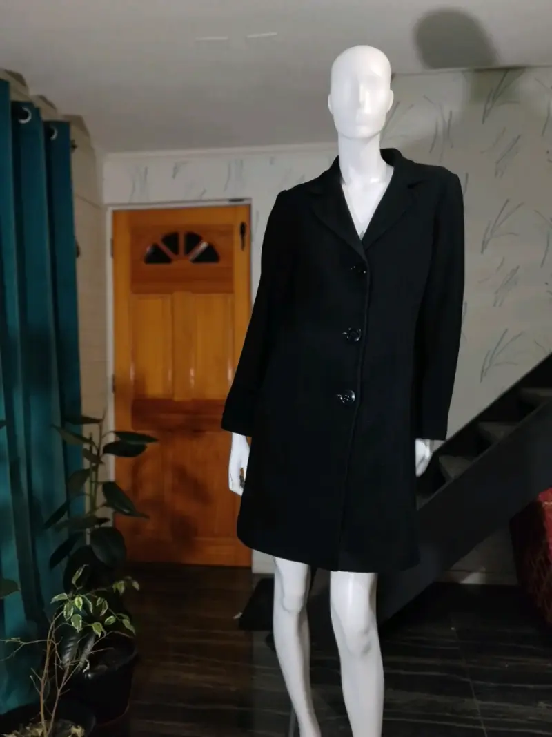 Abrigo 3/4 Negro Giada –talla 38 - 4