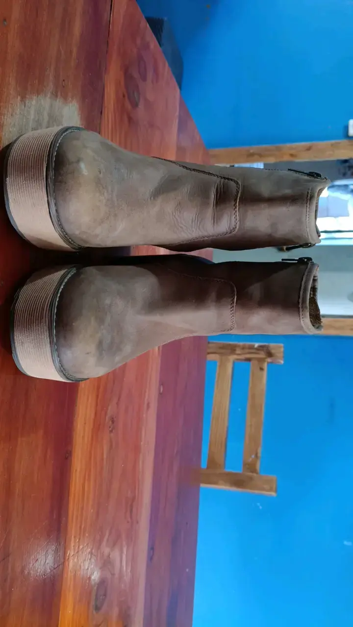Botines de cuero marrón con plataforma - 2