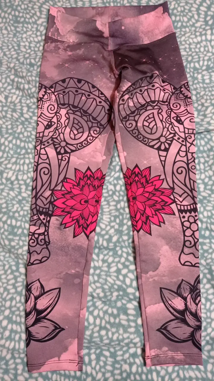 Leggings deportivos con estampado de elefantes