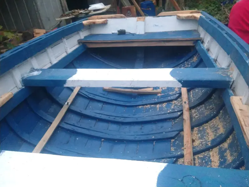 Bote a remo de madera ciprés - 3