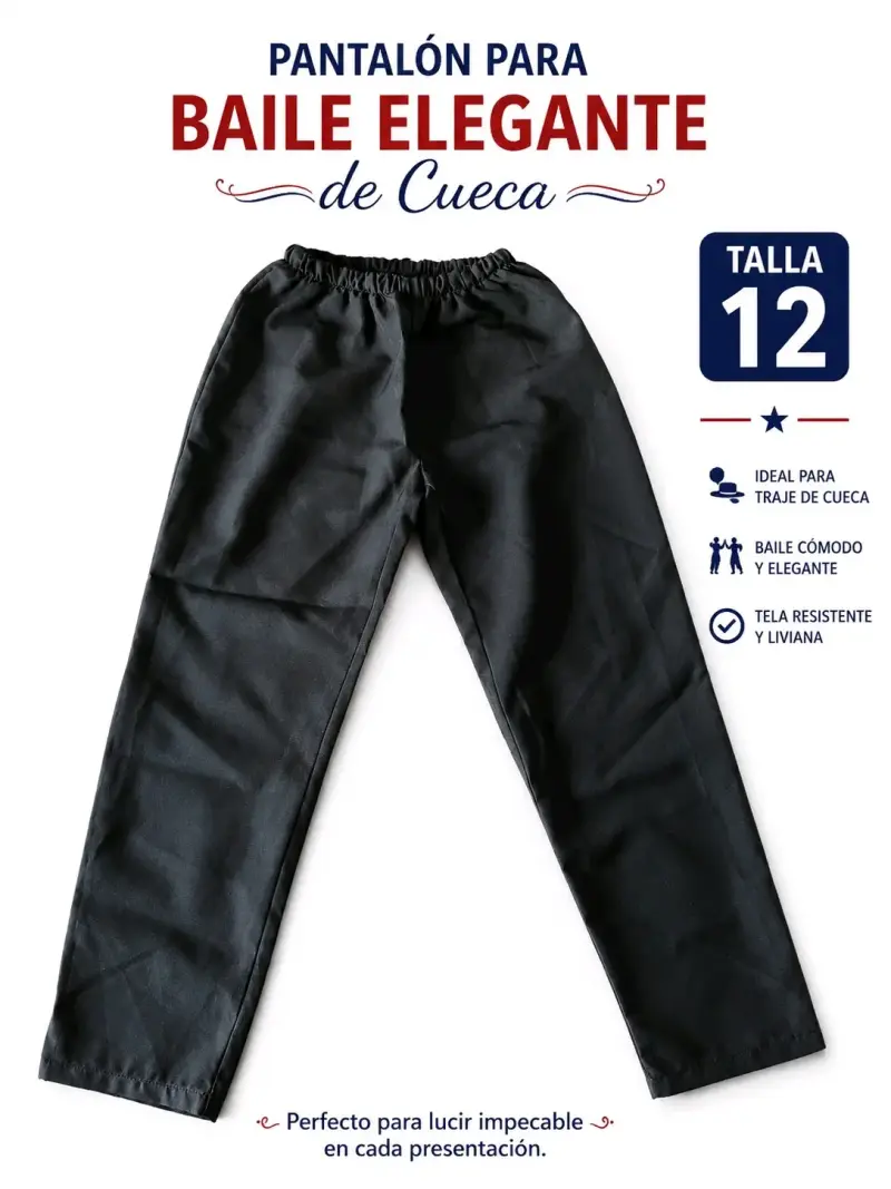 Pantalón para Baile de Cueca Talla 12