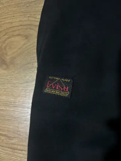 Pantalones deportivos negros Evisu. - miniatura 5