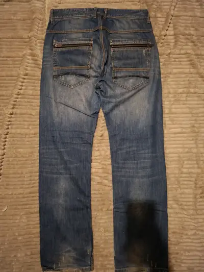 Jeans Hombre House Denim Azul Desgastado - miniatura 3