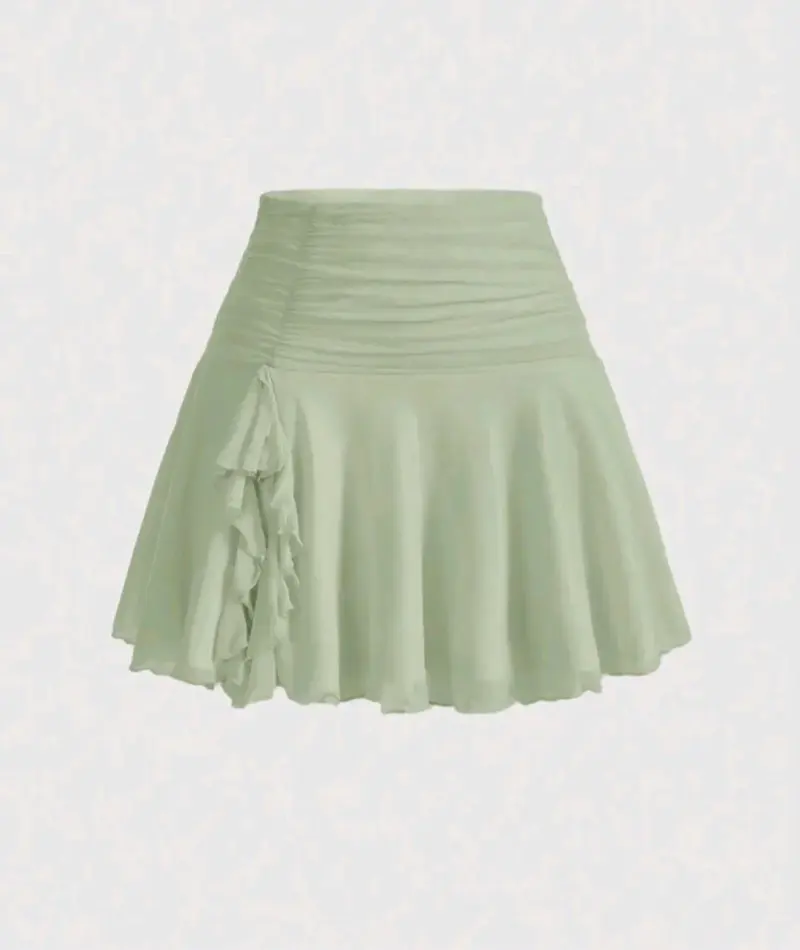 Falda corta verde - 1
