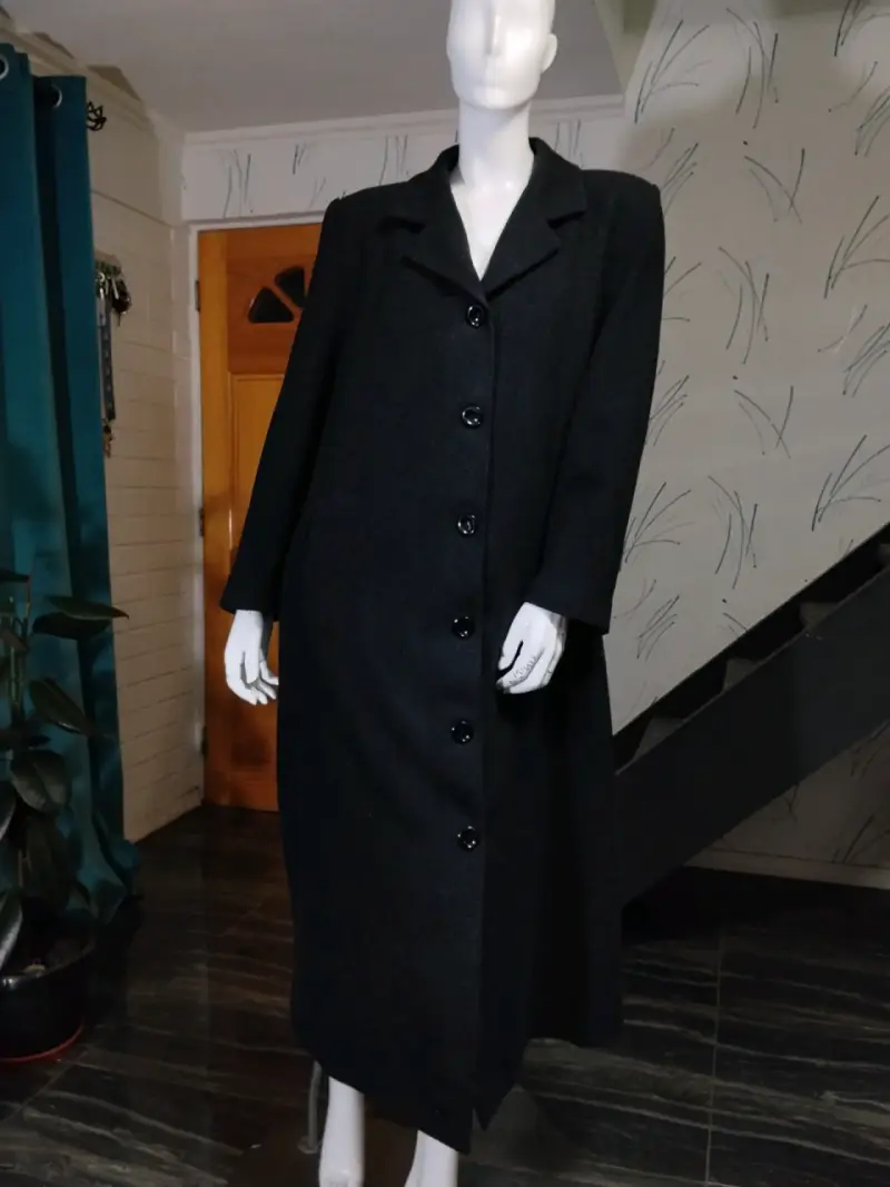 Abrigo de Paño con Lana marca talla L/XL - 3