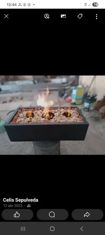 Brasero de jardín con piedras decorativas - miniatura 4