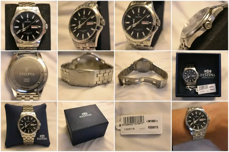 Reloj Festina de acero inoxidable con fecha - 2