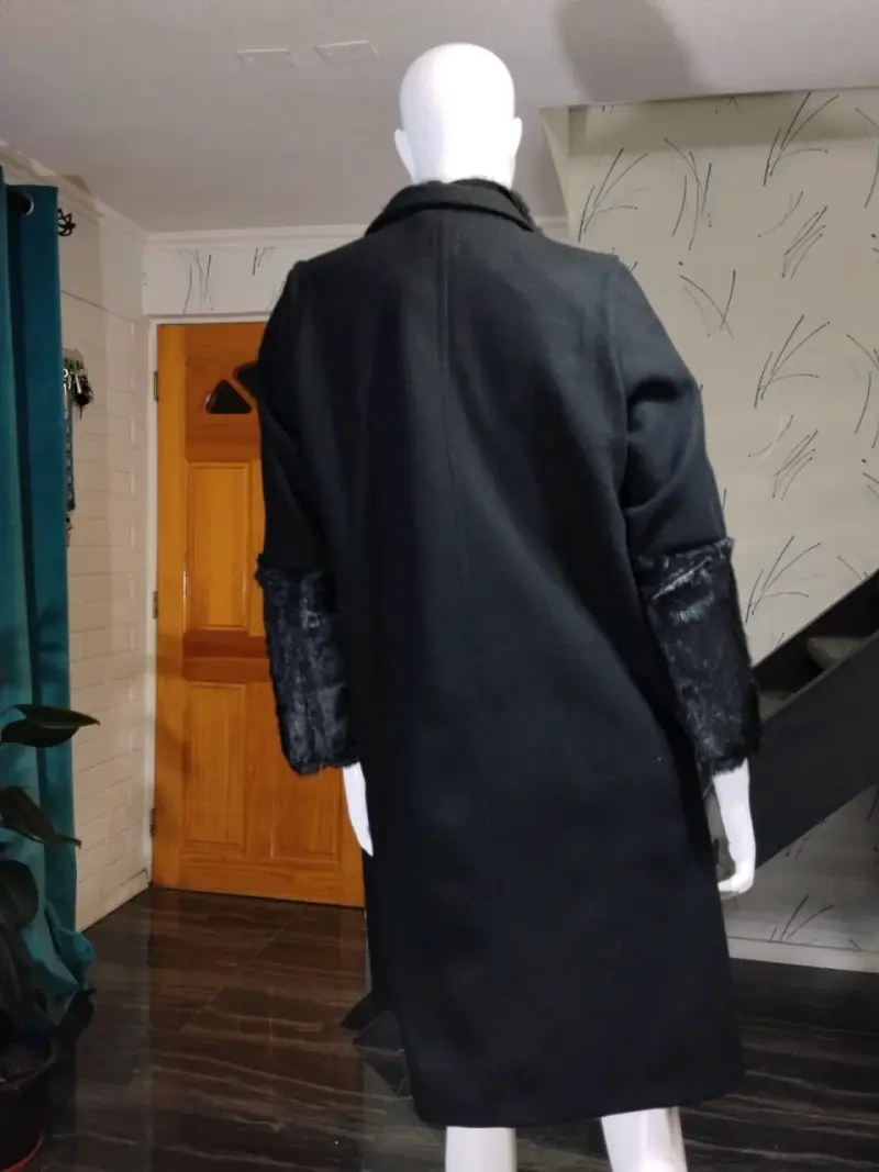 Abrigo Negro Zara talla XL - 2