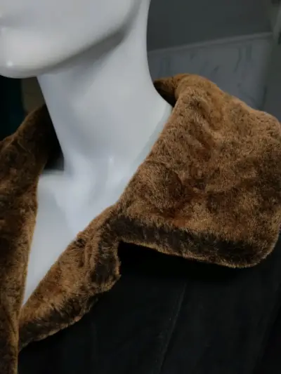 Chaquetón Vintage Gamuza y Piel Genuina de cordero - miniatura 4