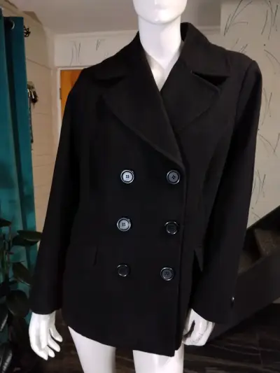 Abrigo / Chaqueta Negra H&M Talla 50 o XXL - miniatura 1