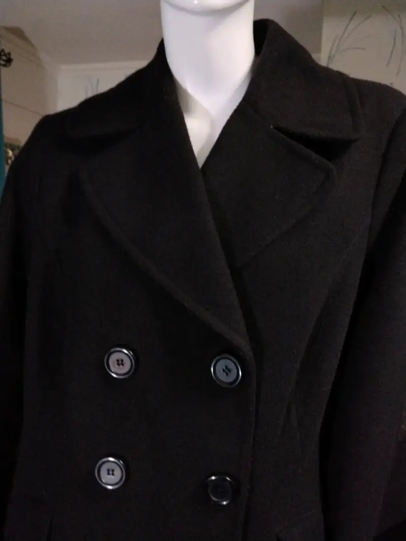 Abrigo / Chaqueta Negra H&M Talla 50 o XXL - 3