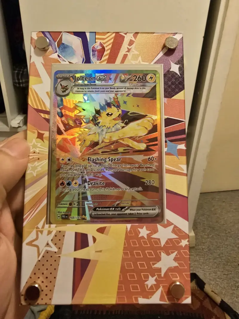Carta Pokémon Jolteon EX holográfica enmarcada - 3