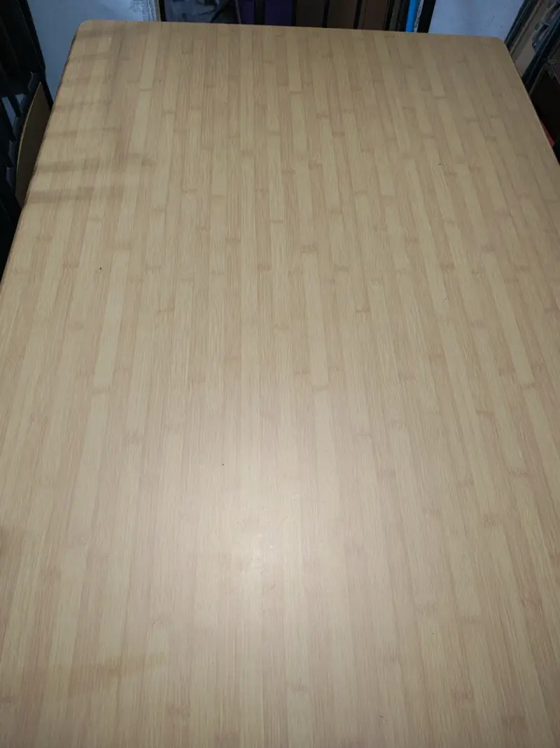 Juego de comedor de madera con sillas metálicas - 3