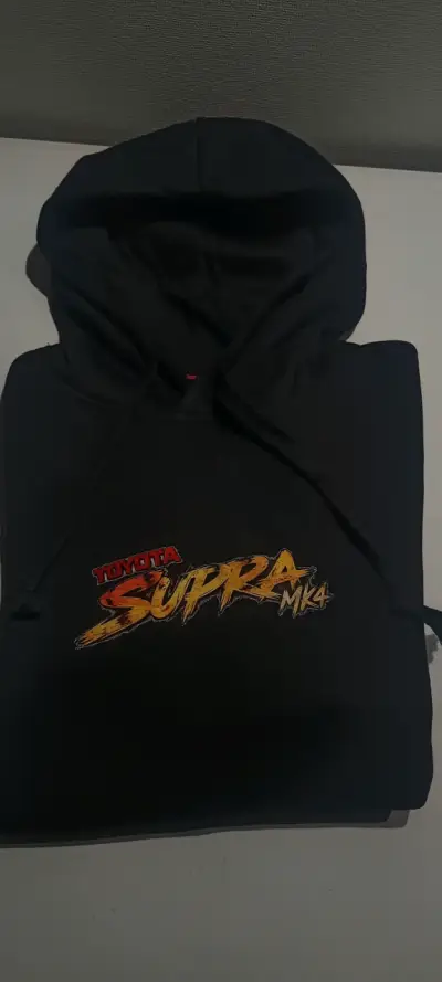Polerón con capucha Toyota Supra MK4 negro - miniatura 2
