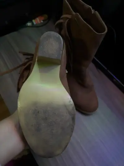 Botines de gamuza marrón con flecos - miniatura 3