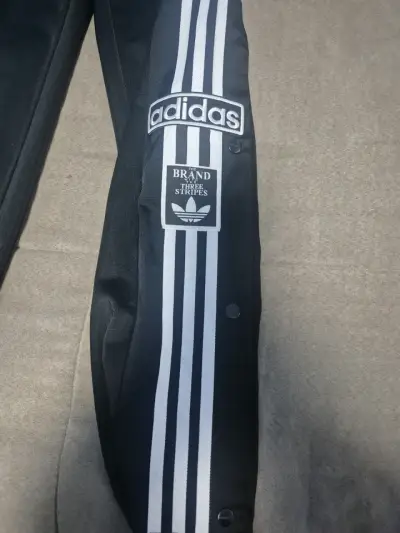 Pantalones Niño Adidas negros con franjas - miniatura 2