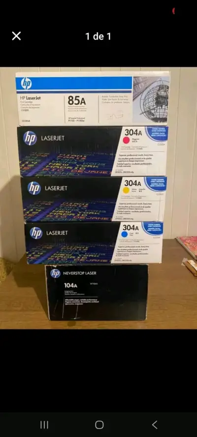 Pack de Cartuchos de Tóner HP 85A, y, 304A y 104A, - miniatura 1