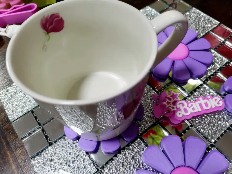 Set de Posavasos Florales Morados - 4